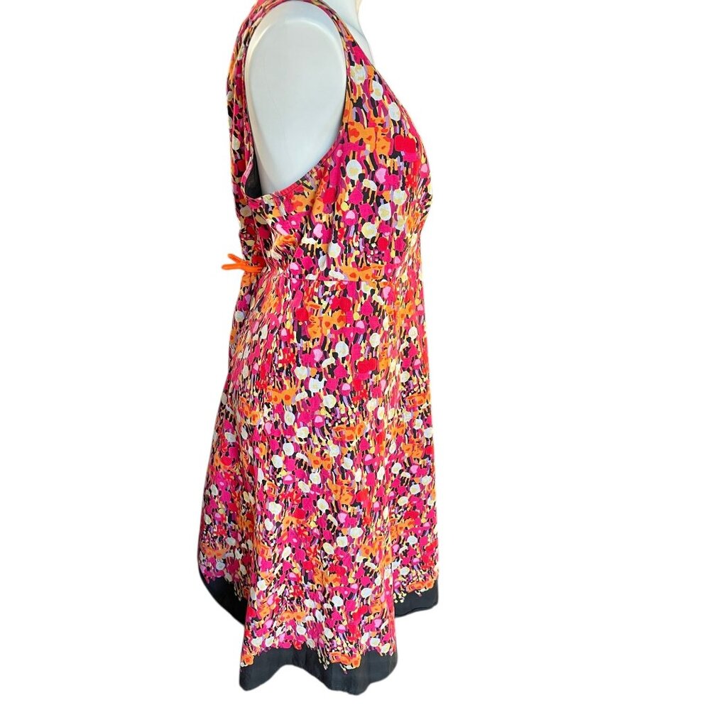 Notations Womens Sleeveles  Dress 2X Empire Multicolor Print Lined Cotton Blend - Picture 6 of 9